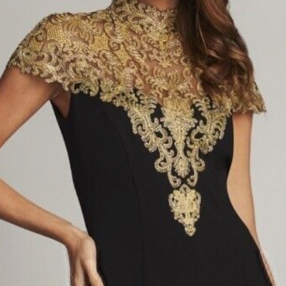 Tadashi Shoji Rasha Embroidered Illusion Gown Dr XXL NWT - Picture 3 of 4